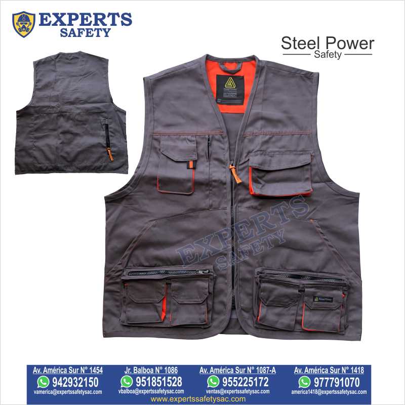 Chaleco Multibolsillo Steel Power