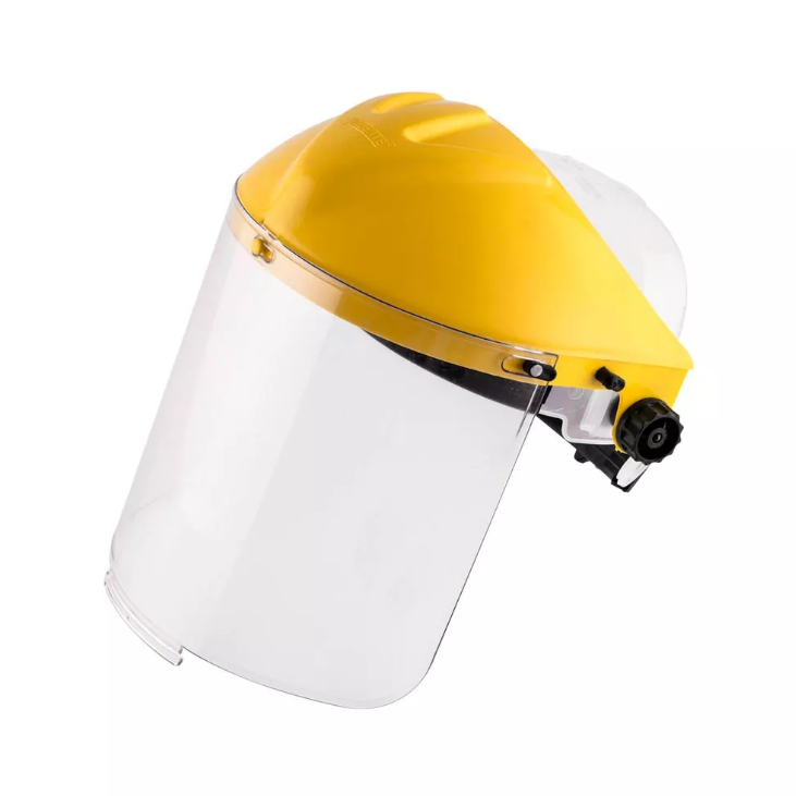 Protector Careta Facial (Esmerilar) Con Cabezal Azul Amarillo