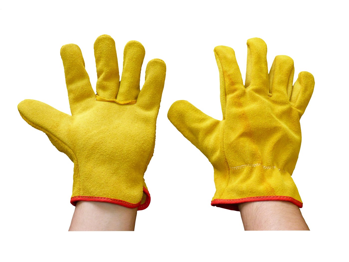 Guante M 102 Maquinista Descarne Amarillo Pulgar Plano Oty