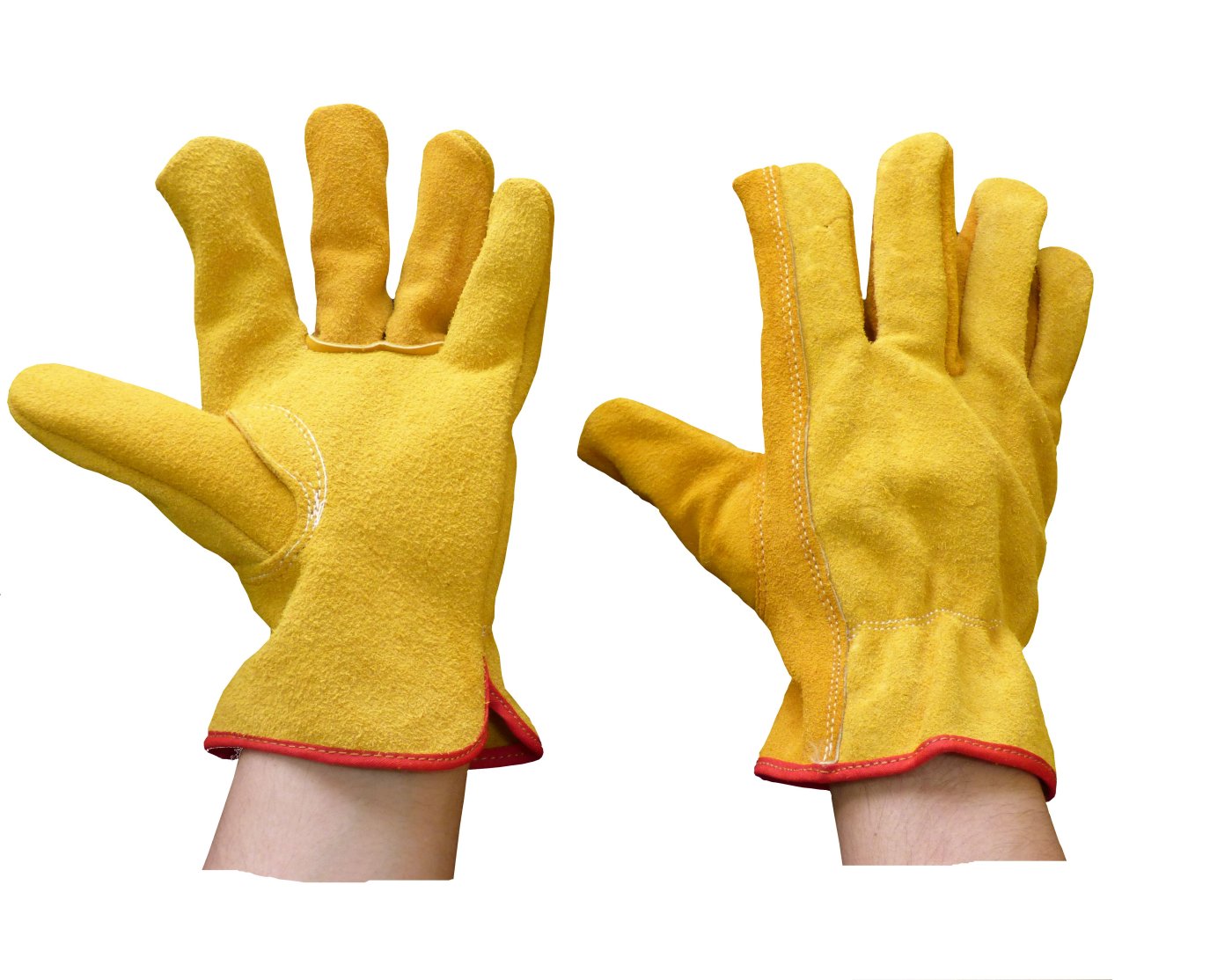 Guante M 101 Maquinista Descarne Amarillo Pulgar Cosido Oty